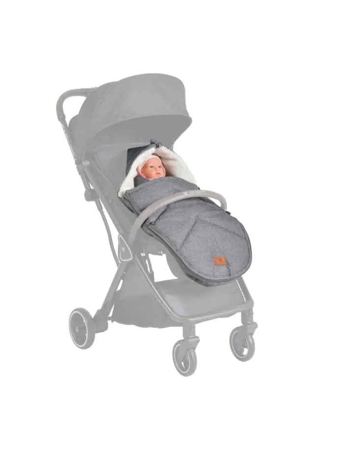 Kinderwagen Fußsack Luxe in grau