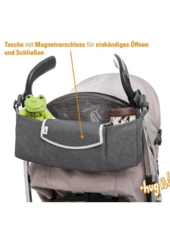 Kinderwagen-Organizer Hug it! Universal + in schwarz