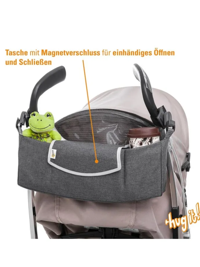 Kinderwagen-Organizer Hug it! Universal + in schwarz