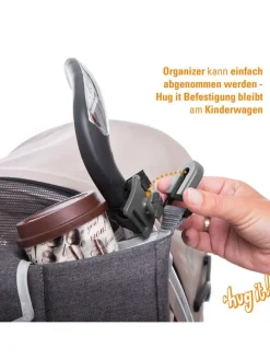 Kinderwagen-Organizer Hug it! Universal + in schwarz