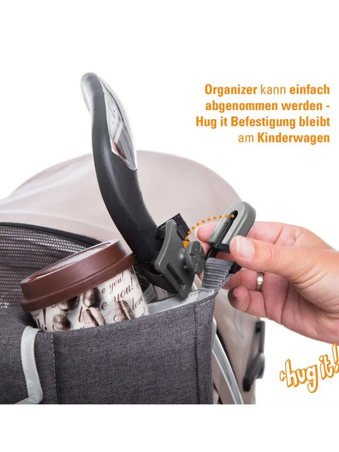 Kinderwagen-Organizer Hug it! Universal + in schwarz