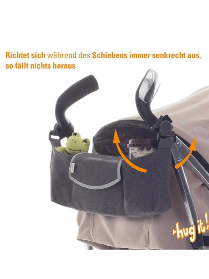Kinderwagen-Organizer Hug it! Universal + in schwarz