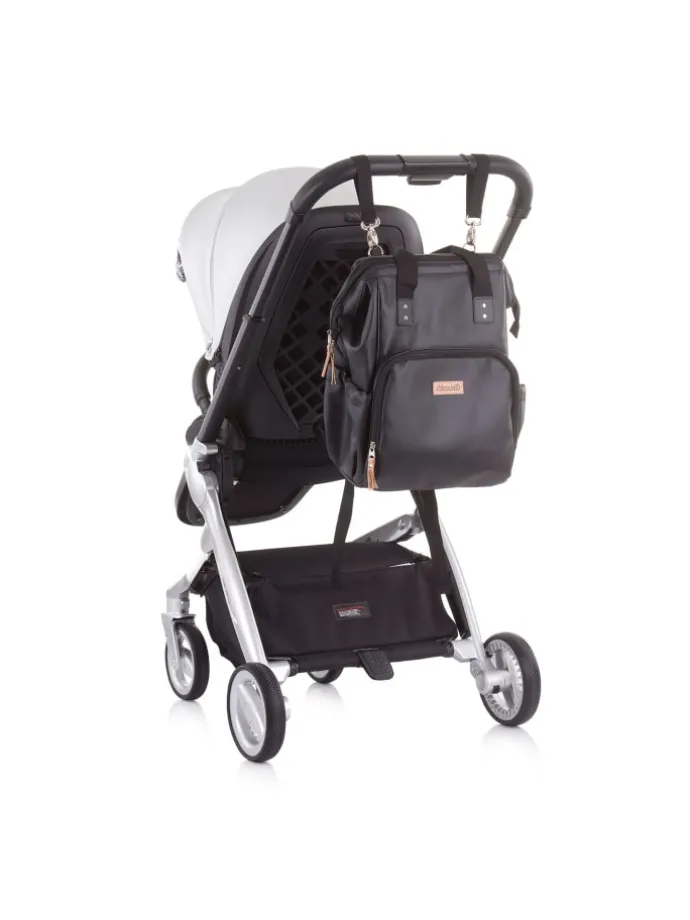 Kinderwagentasche, Rucksack in schwarz