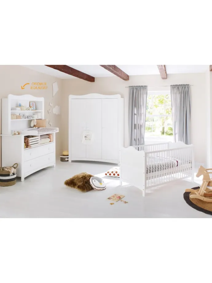 Kinderzimmer-Set Florentina extrabreit groß inkl. extrabreitem Regalaufsatz…