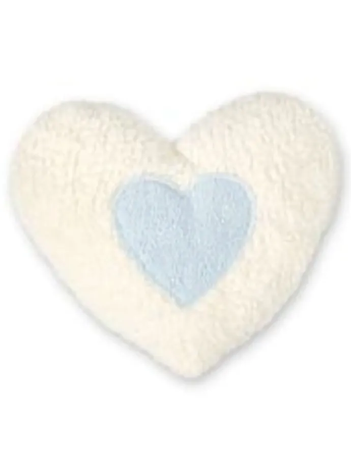 Kirschkern-Bio-Wärmekissen, blaues Herz, Made in Germany, Größe ca. 23 x 22 cm,
