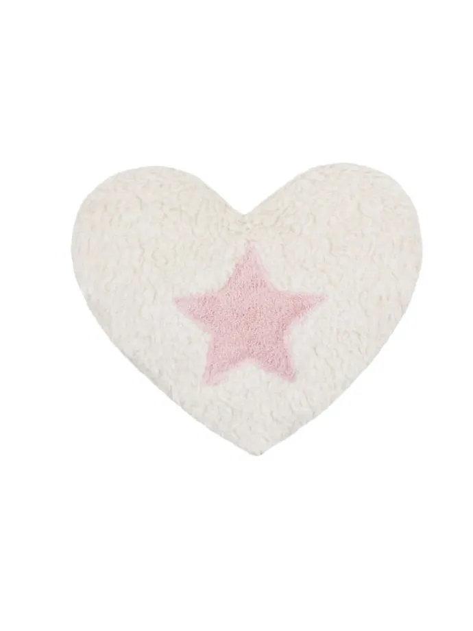 Kirschkern-Bio-Wärmekissen, rosa Stern, Made in Germany, Größe ca. 23 x 22 cm