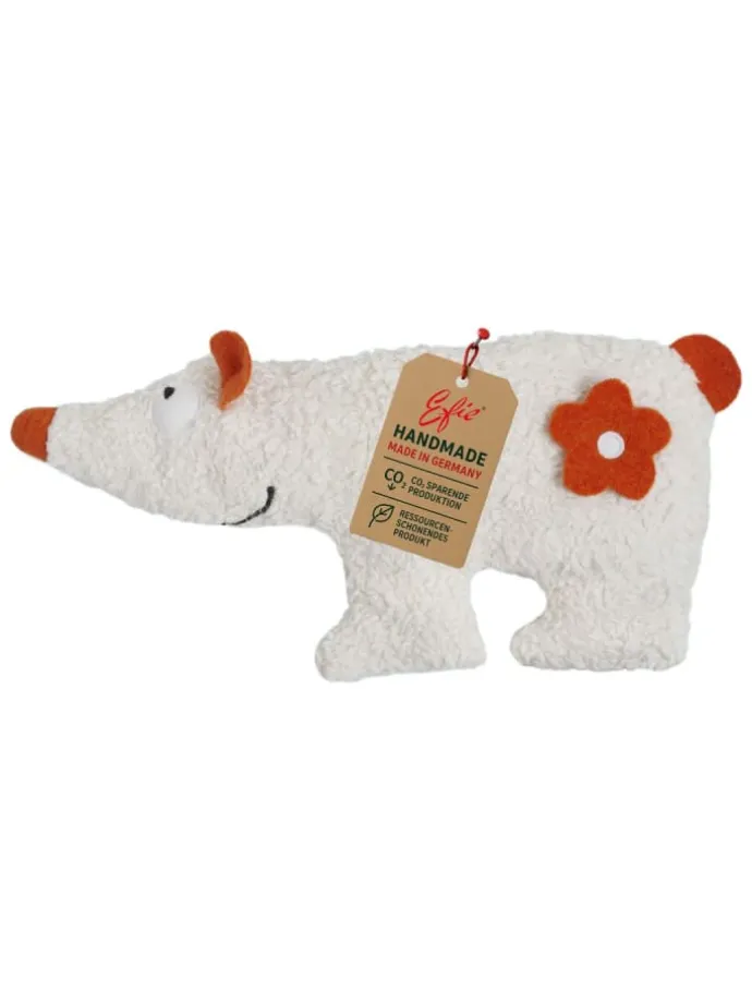 Kirschkern-Wärmekissen Eisbär, Größe ca. 18 x 39 cm, Made in Germany
