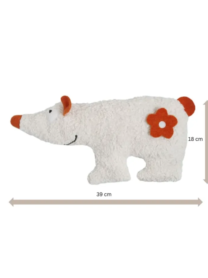 Kirschkern-Wärmekissen Eisbär, Größe ca. 18 x 39 cm, Made in Germany