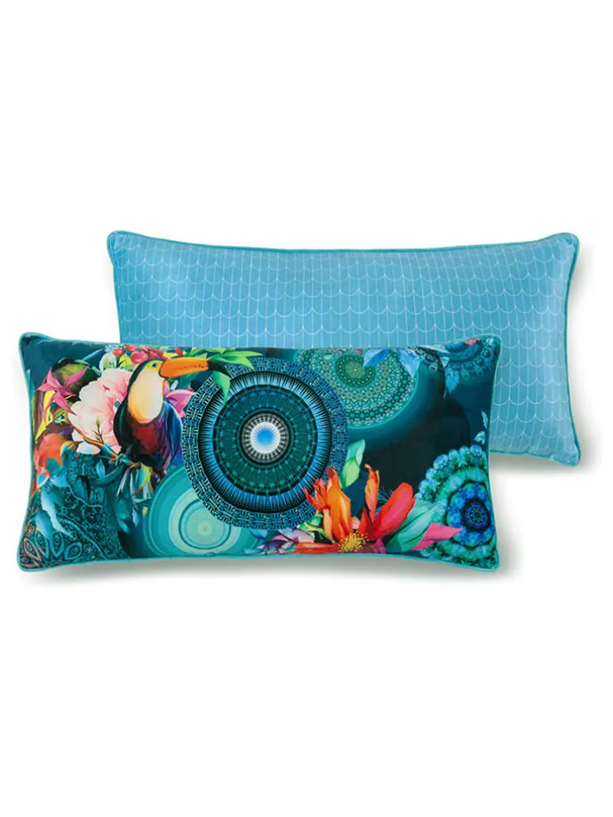Kissen "Cailani" in Hellblau/ Bunt