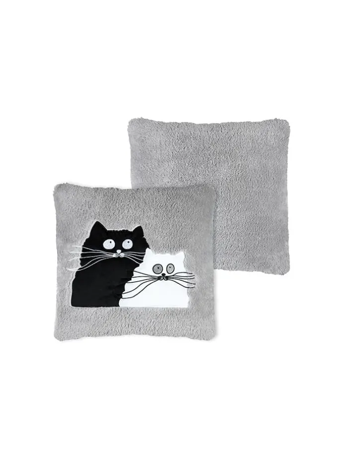 Kissen "Douillet" in Grau - (L)45 x (B)45 cm