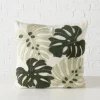 Kissen ''Dubia'' in Creme/ Grün - (L)45 x (B)45 cm