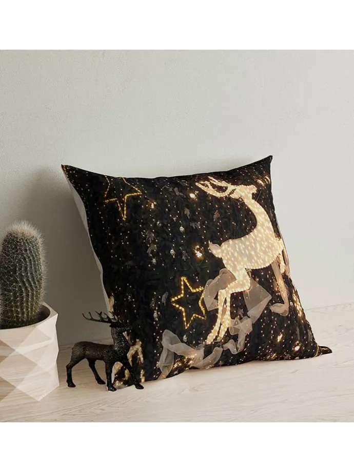 Kissen in Schwarz/ Gold