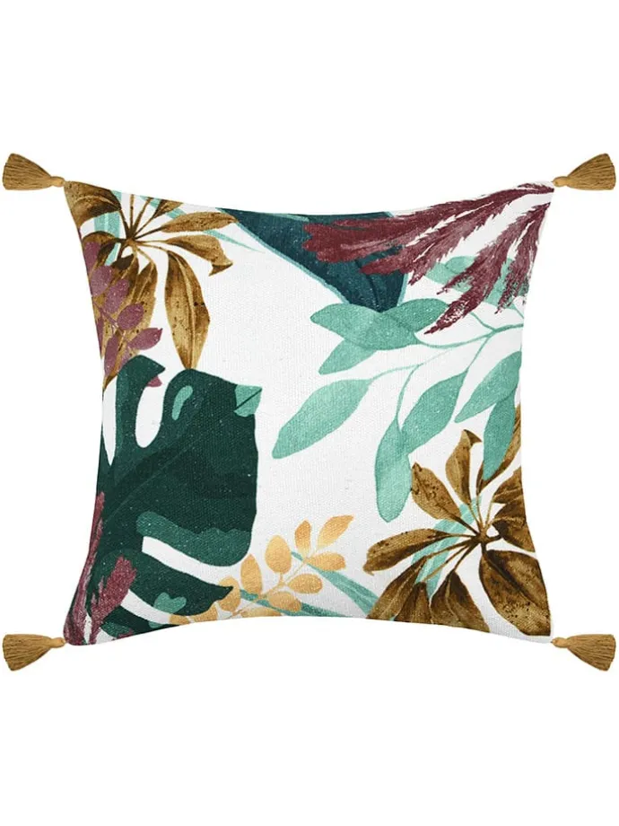 Kissen "Uniola" in Bunt/ Dunkelblau - (L)45 x (B)45 cm