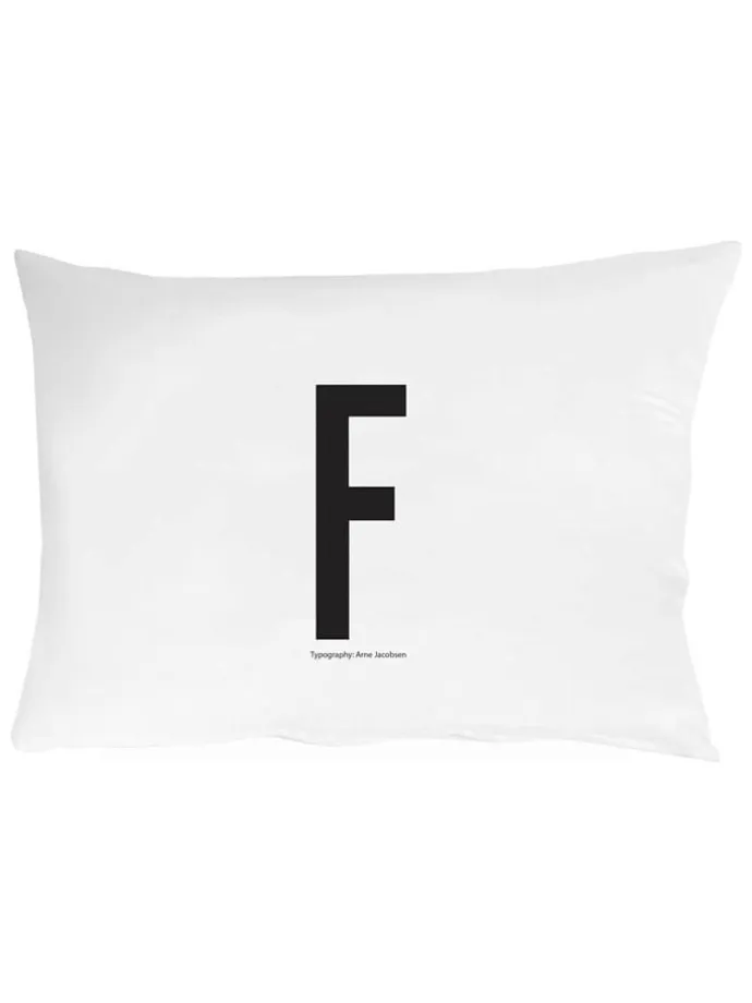 Kissenhülle "F" in Weiß - (L)70 x (B)50 cm