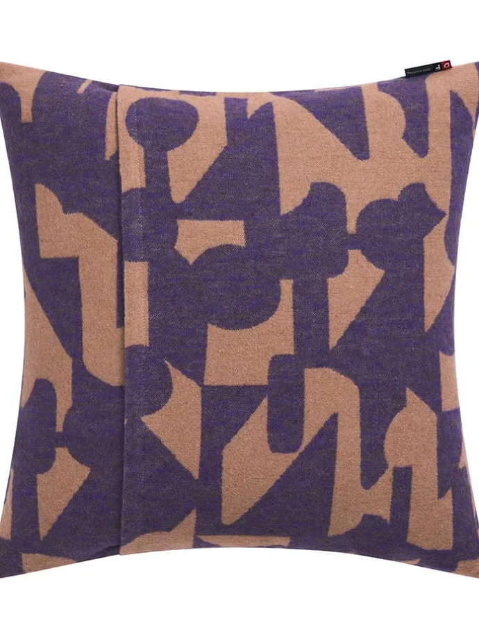 Kissenhülle "Silvretta - Abstrakt" in Beige/ Lila