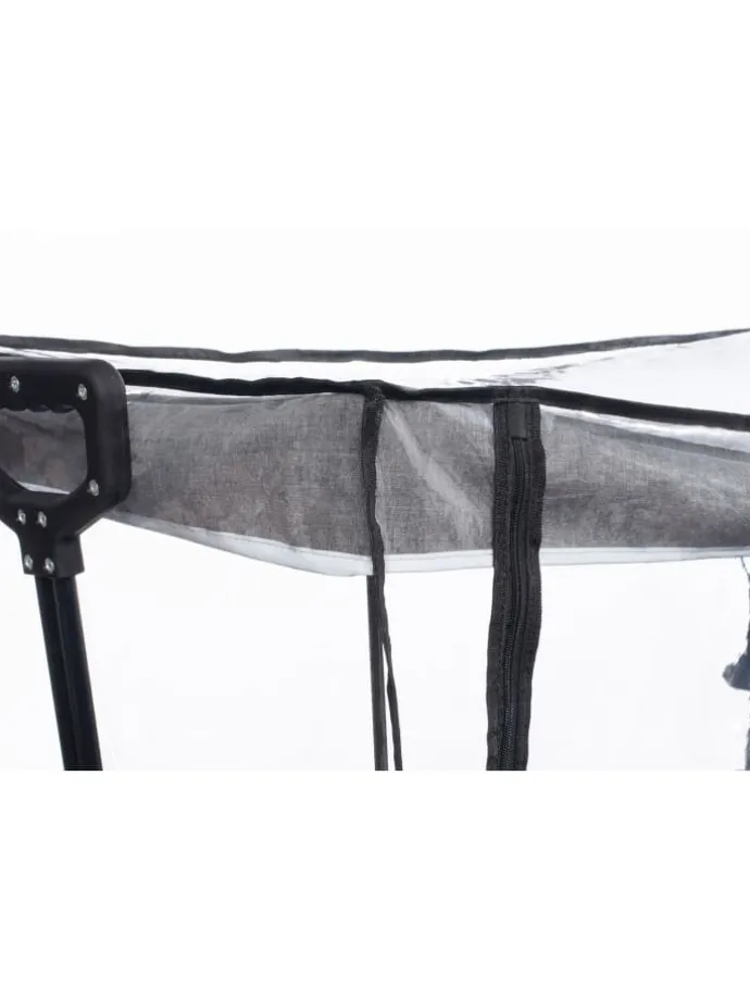 Klappbollerwagen AddPlus mit Bremse, inkl. Regenschutz in Grau, 120 x 56 x …