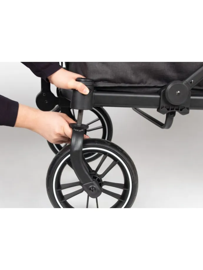 Klappbollerwagen Cruiser in Grau, 116 x 64 x 64 cm