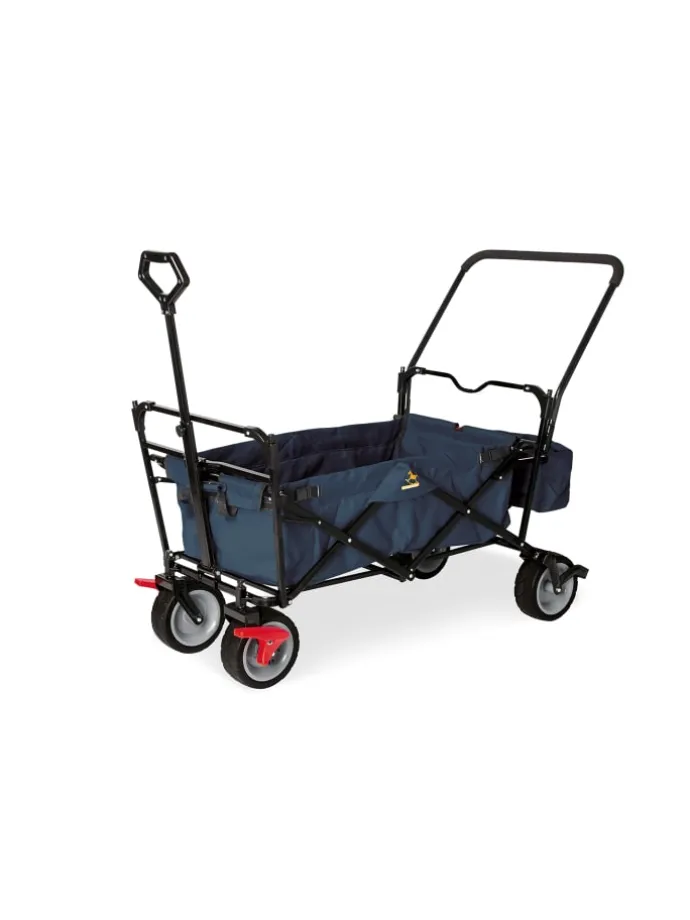 Klappbollerwagen Paxi dlx Comfort mit Bremse in Blau, 134 x 59 x 102 cm