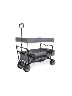 Klappbollerwagen Paxi in Grau, 124 x 59 x 102 cm
