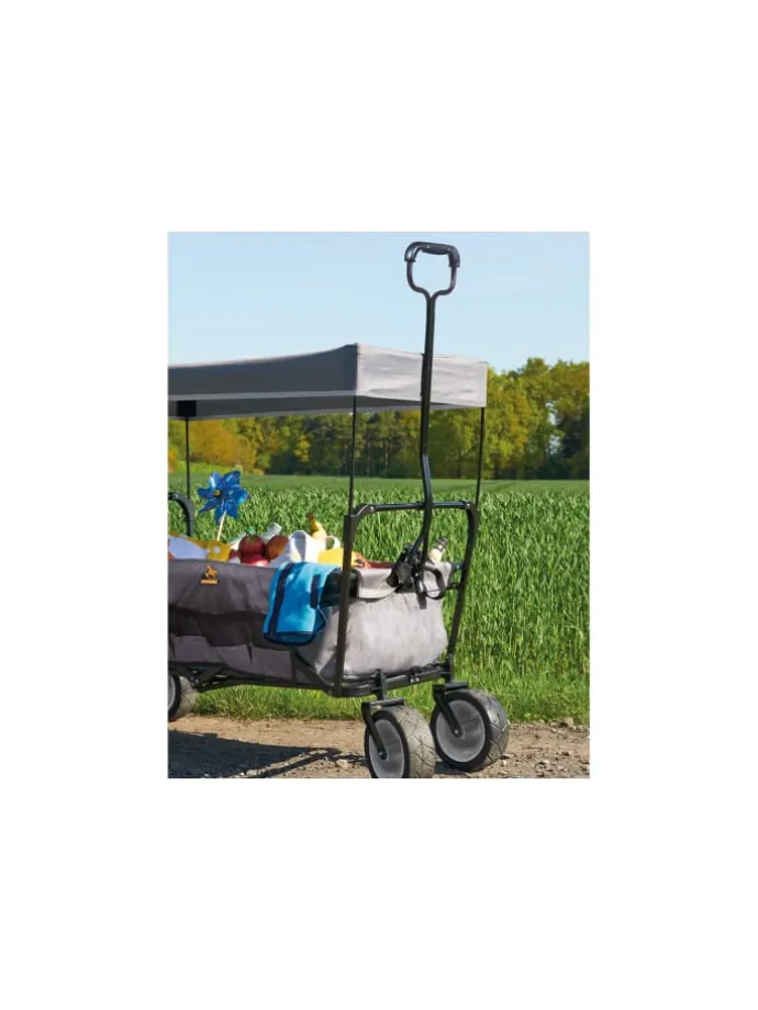 Klappbollerwagen Paxi in Grau, 124 x 59 x 102 cm