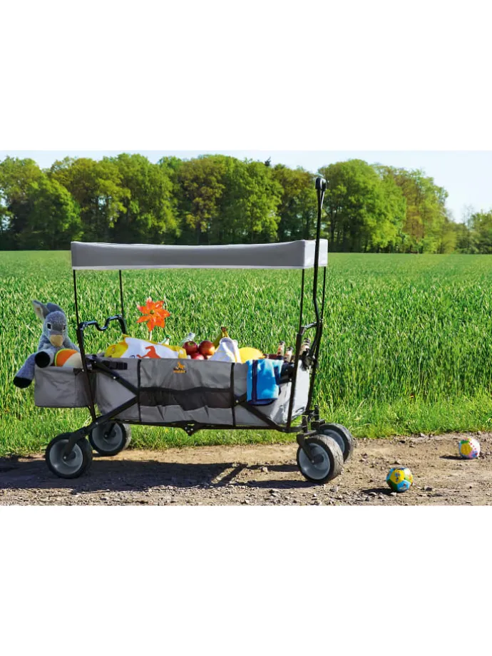 Klappbollerwagen Paxi in Grau, 124 x 59 x 102 cm