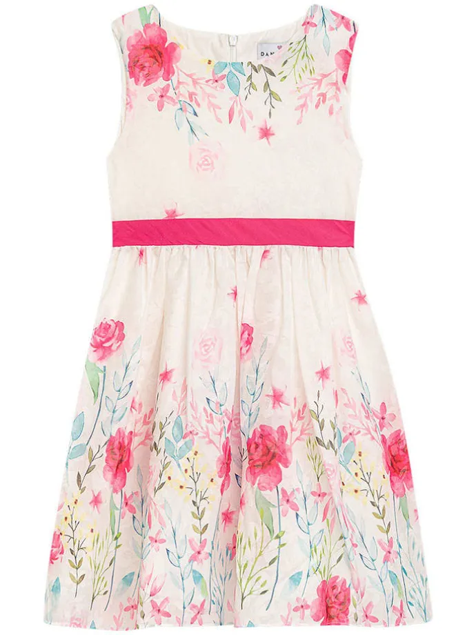 Kleid "Dualani" in Creme/ Pink
