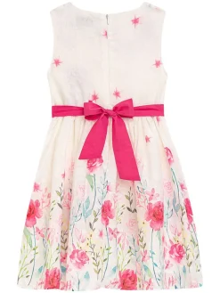 Kleid "Dualani" in Creme/ Pink