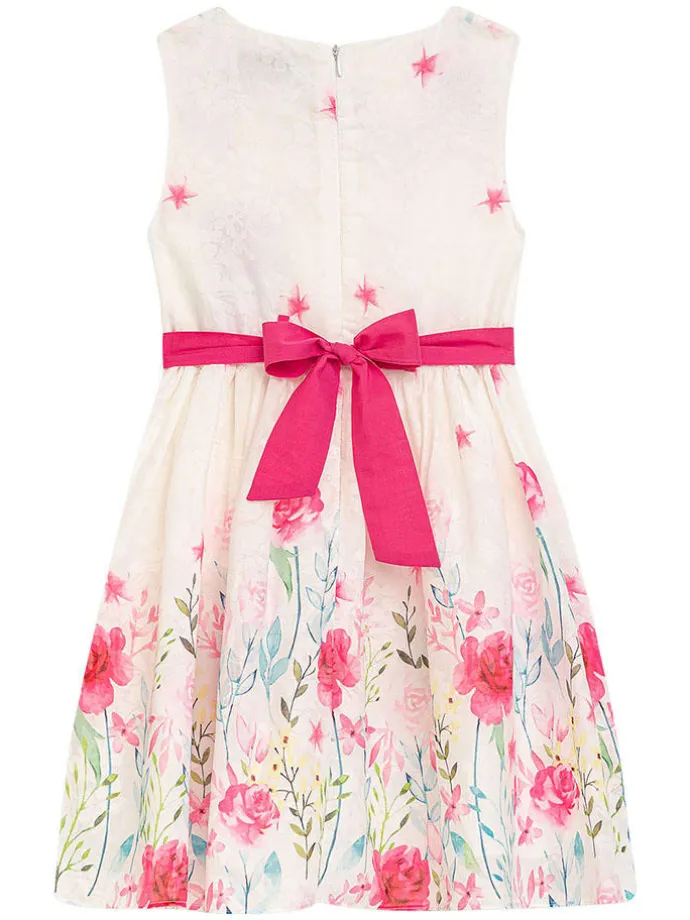 Kleid "Dualani" in Creme/ Pink