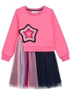 Kleid "Felia" in Rosa/ Dunkelblau
