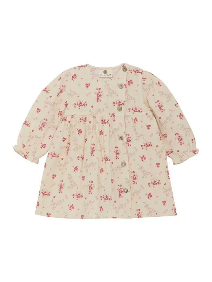 Kleid in Creme/ Pink