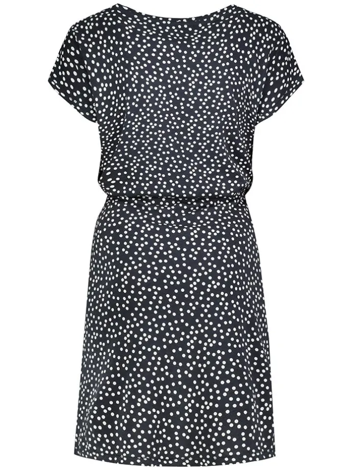 Kleid in Dunkelblau/ Weiß