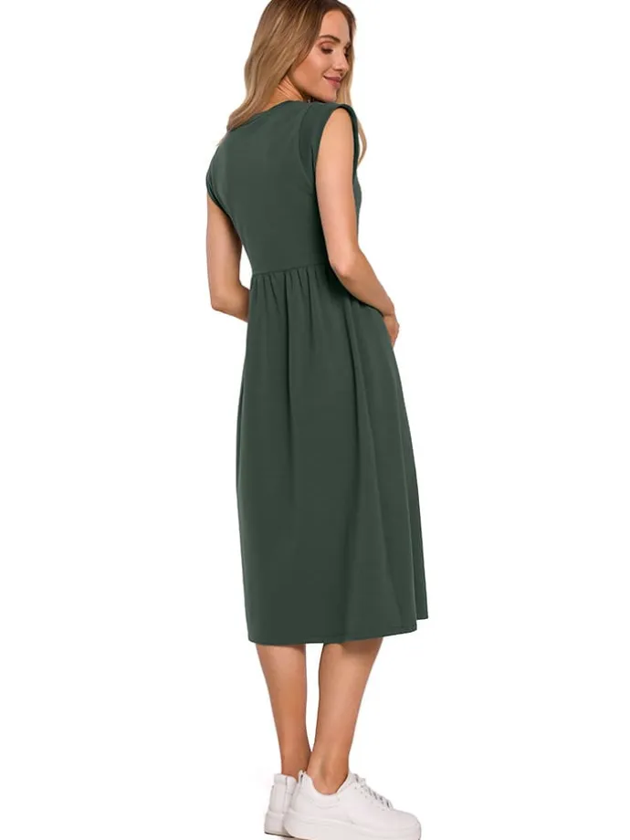 Kleid in Dunkelgrün