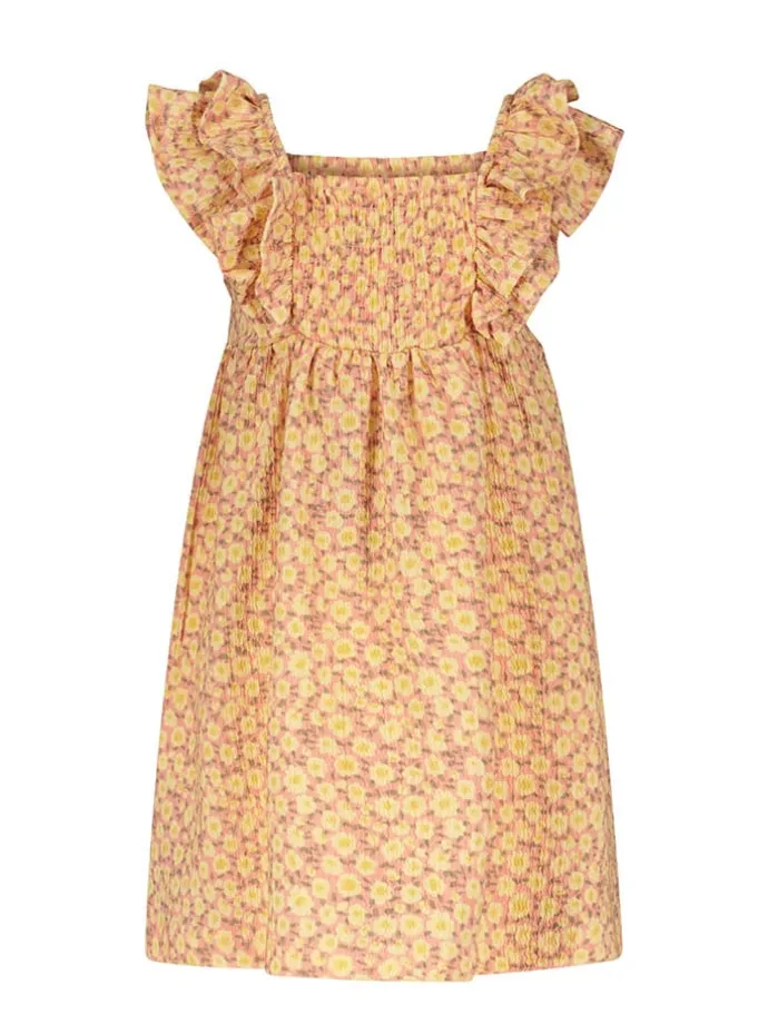 Kleid in Gelb/ Rosa