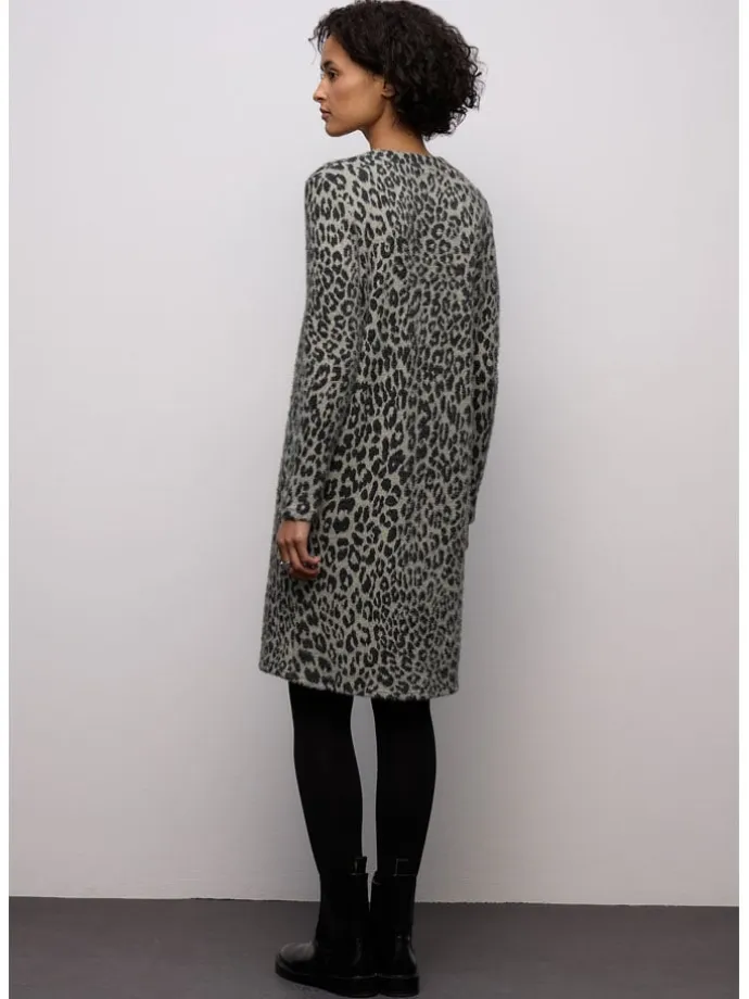Kleid in Grau/ Schwarz