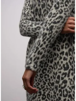 Kleid in Grau/ Schwarz