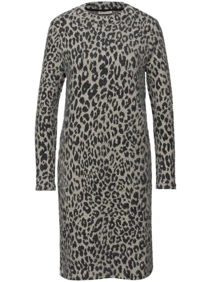 Kleid in Grau/ Schwarz