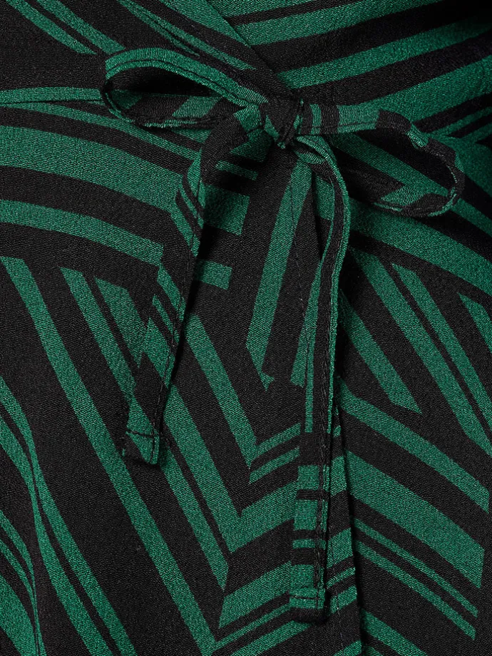 Kleid in Grün/ Schwarz