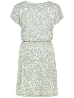 Kleid in Grün/ Weiß