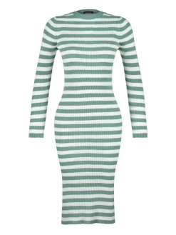Kleid in Mint/ Weiß