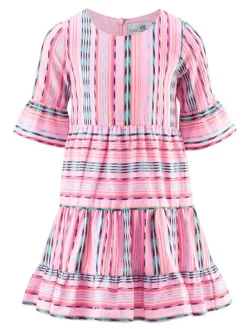 Kleid in Rosa/ Blau