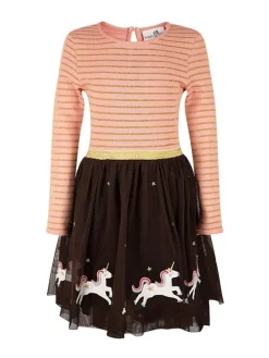 Kleid in Rosa/ Braun