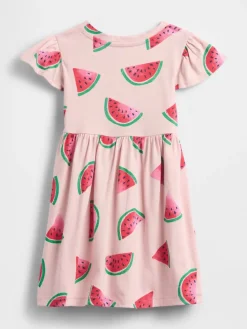 Kleid in Rosa/ Rot/ Grün