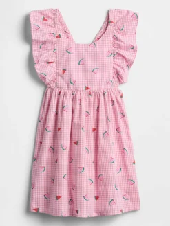Kleid in Rosa/ Weiß