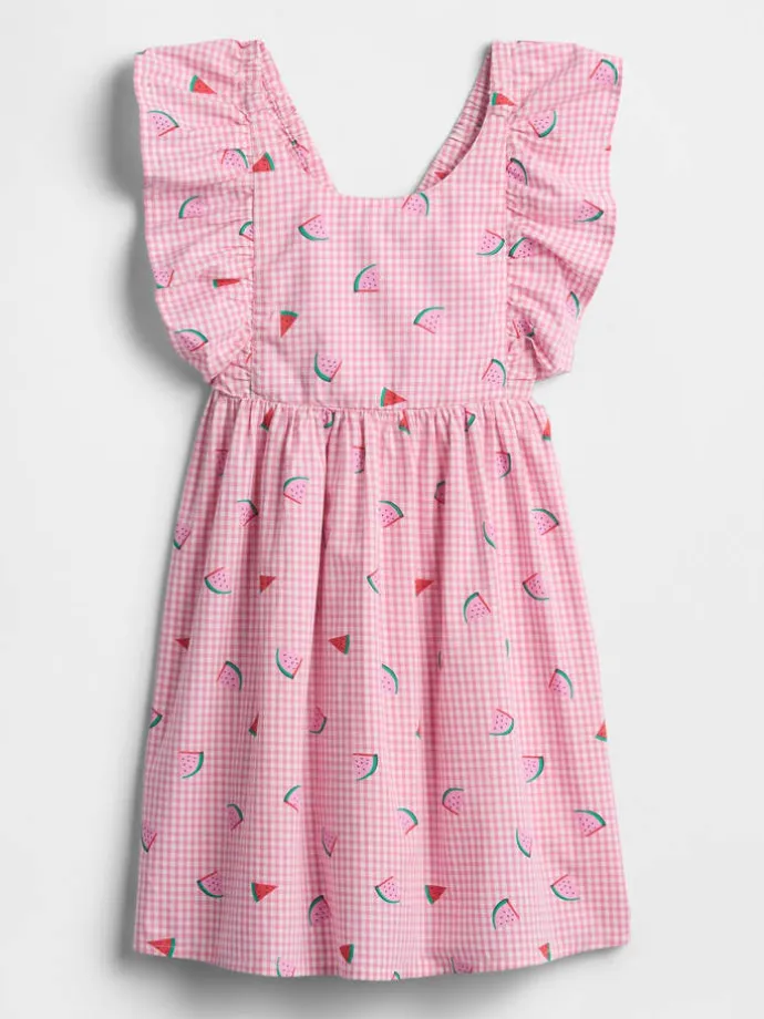 Kleid in Rosa/ Weiß