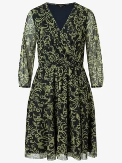 Kleid in Schwarz/ Grün