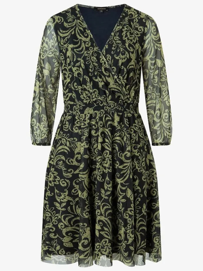 Kleid in Schwarz/ Grün
