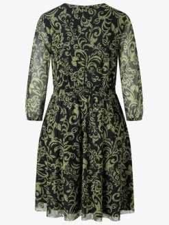 Kleid in Schwarz/ Grün