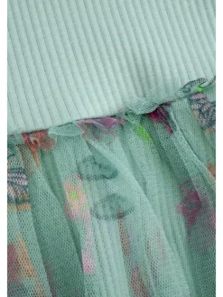Kleid mit langen Ärmeln in grün