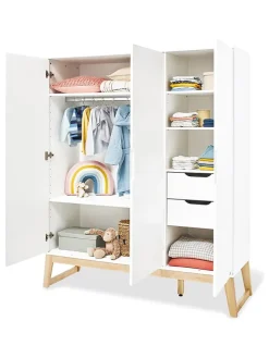Kleiderschrank "Bridge" in Weiß - (B)156 x (H)187 x (T)52 cm