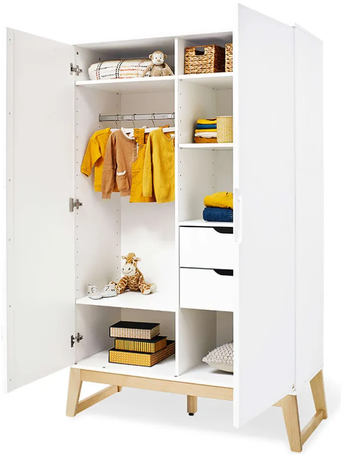 Kleiderschrank "Bridge" in Weiß - (B)120 x (H)187 x (T)52 cm